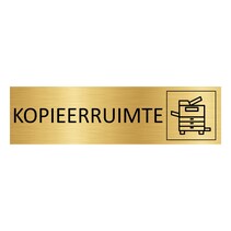 Goud aluminium deurbordje Kopieerruimte