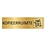 Goud aluminium deurbordje Kopieerruimte 165 x 45 mm - per 1 stuk