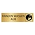 Goud aluminium deurbordje Handen wassen a.u.b.