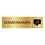 Goud aluminium deurbordje Lerarenkamer 165 x 45 mm - per 1 stuk