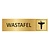 Goud aluminium deurbordje Wastafel