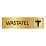 Goud aluminium deurbordje Wastafel 165 x 45 mm - per 1 stuk