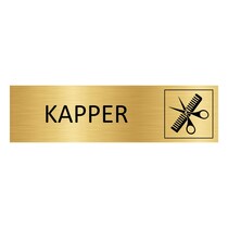 Goud aluminium deurbordje Kapper