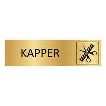 Goud aluminium deurbordje Kapper