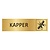 Goud aluminium deurbordje Kapper