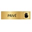 Goud aluminium deurbordje Privé 165 x 45 mm - per 1 stuk