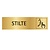 Goud aluminium deurbordje Stilte