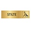 Goud aluminium deurbordje Stilte 165 x 45 mm - per 1 stuk