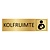 Goud aluminium deurbordje Kolfruimte