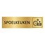 Goud aluminium deurbordje Spoelkeuken 165 x 45 mm - per 1 stuk