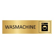 Goud aluminium deurbordje Wasmachine