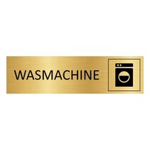 Goud aluminium deurbordje Wasmachine