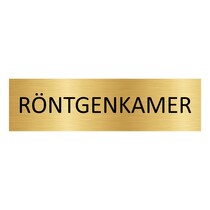 Goud aluminium deurbordje Röntgenkamer
