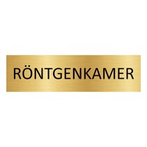 Goud aluminium deurbordje Röntgenkamer