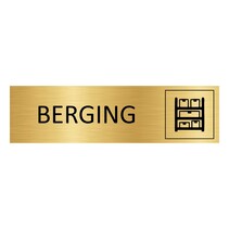 Goud aluminium deurbordje Berging