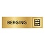 Goud aluminium deurbordje Berging 165 x 45 mm - per 1 stuk