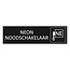 Zwart aluminium deurbordje Neon noodschakelaar 165 x 45 mm - per 1 stuk