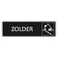 CombiCraft Zwart aluminium deurbordje Zolder 165 x 45 mm - per 1 stuk