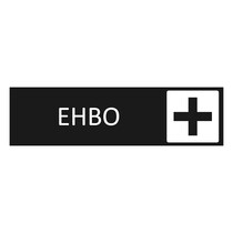 Zwart aluminium deurbordje EHBO