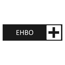 Zwart aluminium deurbordje EHBO