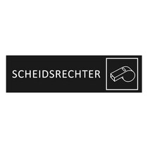 Zwart aluminium deurbordje Scheidsrechter