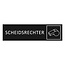 Zwart aluminium deurbordje Scheidsrechter 165 x 45 mm - per 1 stuk