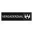 Zwart aluminium deurbordje Vergaderzaal 165 x 45 mm - per 1 stuk