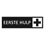 Zwart aluminium deurbordje Eerste hulp 165 x 45 mm - per 1 stuk