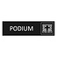Zwart aluminium deurbordje Podium 165 x 45 mm - per 1 stuk