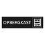 Zwart aluminium deurbordje Opbergkast 165 x 45 mm - per 1 stuk