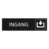 Zwart aluminium deurbordje Ingang