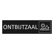 Zwart aluminium deurbordje Ontbijtzaal