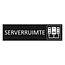 Zwart aluminium deurbordje Serverruimte 165 x 45 mm - per 1 stuk