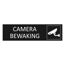 Zwart aluminium deurbordje Camerabewaking