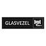 Zwart aluminium deurbordje Glasvezel 165 x 45 mm - per 1 stuk
