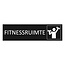 Zwart aluminium deurbordje Fitnessruimte 165 x 45 mm - per 1 stuk