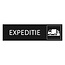 Zwart aluminium deurbordje Expeditie 165 x 45 mm - per 1 stuk