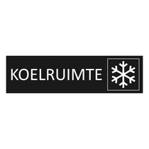 Zwart aluminium deurbordje Koelruimte