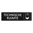 Zwart aluminium deurbordje Technische ruimte 165 x 45 mm - per 1 stuk