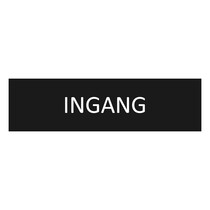 Zwart aluminium deurbordje Ingang