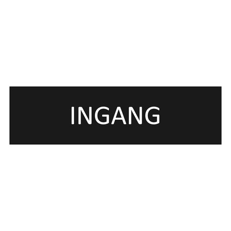 Zwart aluminium deurbordje Ingang 165 x 45 mm - per 1 stuk
