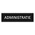 Zwart aluminium deurbordje Administratie