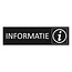 Zwart aluminium deurbordje Informatie 165 x 45 mm - per 1 stuk