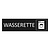 Zwart aluminium deurbordje Wasserette