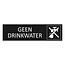 Zwart aluminium deurbordje Geen drinkwater 165 x 45 mm - per 1 stuk