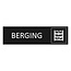 Zwart aluminium deurbordje Berging 165 x 45 mm - per 1 stuk