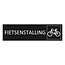 Zwart aluminium deurbordje Fietsenstalling 165 x 45 mm - per 1 stuk