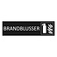 Zwart aluminium deurbordje Brandblusser 165 x 45 mm - per 1 stuk