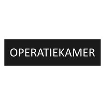 Zwart aluminium deurbordje Operatiekamer