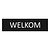 Zwart aluminium deurbordje Welkom